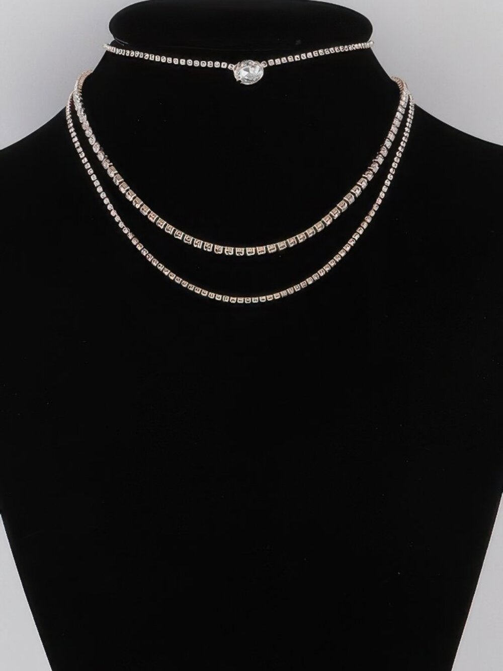 Multi Rhinestone Necklace